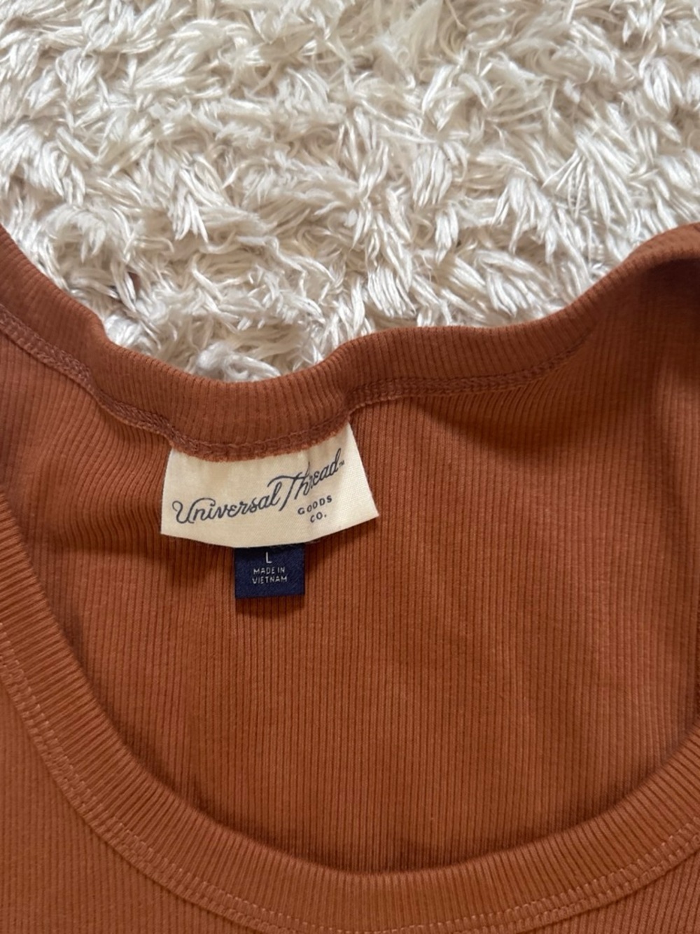 Universal Thread Women's Ribbed Tank Top — Rust - Picture 2 of 2